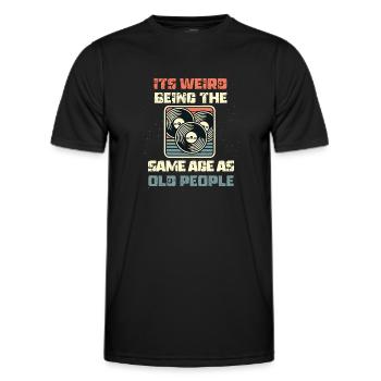 Vintage | Classic | Classic | Old - Men's Functional T-Shirt - black - Front - AI Model Male 178 dark (178cm)