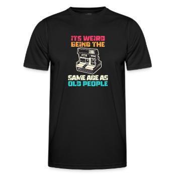 Vintage | Classic | Classic | Old - Men's Functional T-Shirt - black - Front - AI Model Male 178 dark (178cm)
