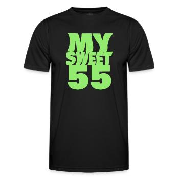 Sweet 55 - Men's Functional T-Shirt - black - Front - AI Model Male 178 dark (178cm)