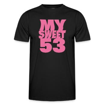 Sweet 53 - Männer Funktions-T-Shirt - Schwarz - Vorne - AI Model Male 178 dark (178cm)