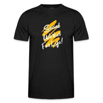 Social Work - Men's Functional T-Shirt - black - Front - AI Model Male 178 dark (178cm)