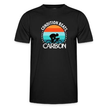 Condition beats carbon - Men's Functional T-Shirt - black - Front - AI Model Male 178 dark (178cm)