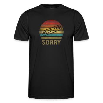 Rejeté Sorry Retro Sunset Vintage - T-shirt sport Homme - noir - Devant - AI Model Male 178 dark (178cm)