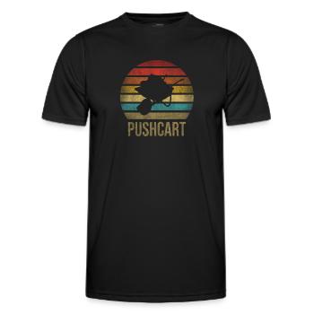 Cash Money Wheelbarrow Pushcart Sunset - Männer Funktions-T-Shirt - Schwarz - Vorne - AI Model Male 178 dark (178cm)