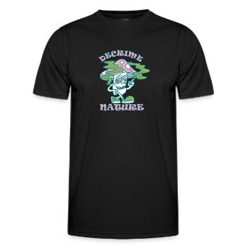 Decrime Nature Colorful Magic Mushroom Trippy - Men's Functional T-Shirt - black - Front - AI Model Male 178 dark (178cm)