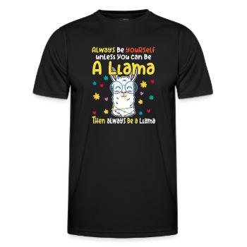 Soyez vous-même à moins que vous ne puissiez être un lama - T-shirt sport Homme - noir - Devant - AI Model Male 178 dark (178cm)