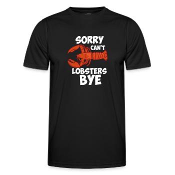 Désolé ne peut pas langoustes bye - T-shirt sport Homme - noir - Devant - AI Model Male 178 dark (178cm)