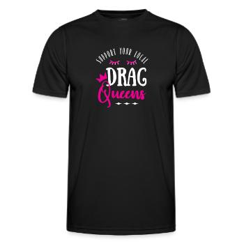 Les drag queens fouent la communauté LGBTQ de soutien local - T-shirt sport Homme - noir - Devant - AI Model Male 178 dark (178cm)