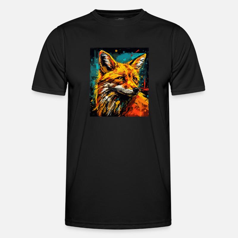 Fuchs Portrait Männer Funktions-T-Shirt