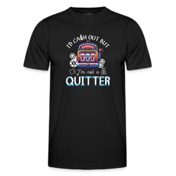 Casino Night Jackpot Winner Not A Quitter - Men's Functional T-Shirt - black - Front - AI Model Male 178 dark (178cm)