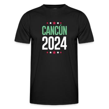 Cancún 2024 Mexique - T-shirt sport Homme - noir - Devant - AI Model Male 178 dark (178cm)