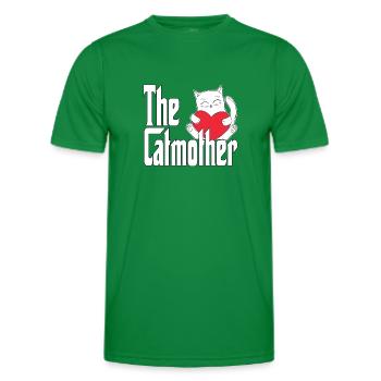 Cat Mom The Catmother Crazy Cat Mother Kitty Mommy - Men's Functional T-Shirt - kelly green - Front - AI Model Male 178 dark (178cm)