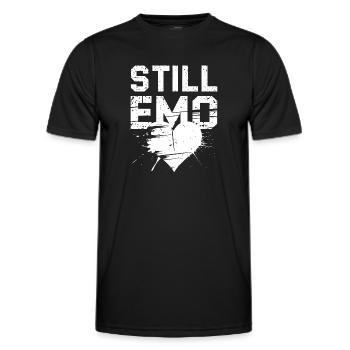 Still Emo! Emo Goth Alternative - Männer Funktions-T-Shirt - Schwarz - Vorne - AI Model Male 178 dark (178cm)
