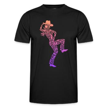 Linedance Dancer Cowgirls Mädchen Line Dance Damen - Männer Funktions-T-Shirt - Schwarz - Vorne - AI Model Male 178 dark (178cm)