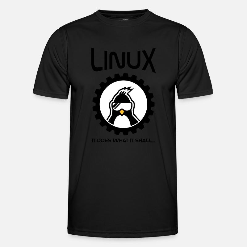 linux does what it shall - Men's Functional T-Shirt - black
