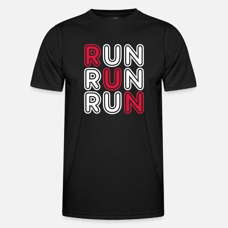 Run Run Run - Marathon Jogging Runner Männer Funktions-T-Shirt