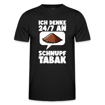 Schnupftabak - Männer Funktions-T-Shirt - Schwarz - Vorne - AI Model Male 178 dark (178cm)