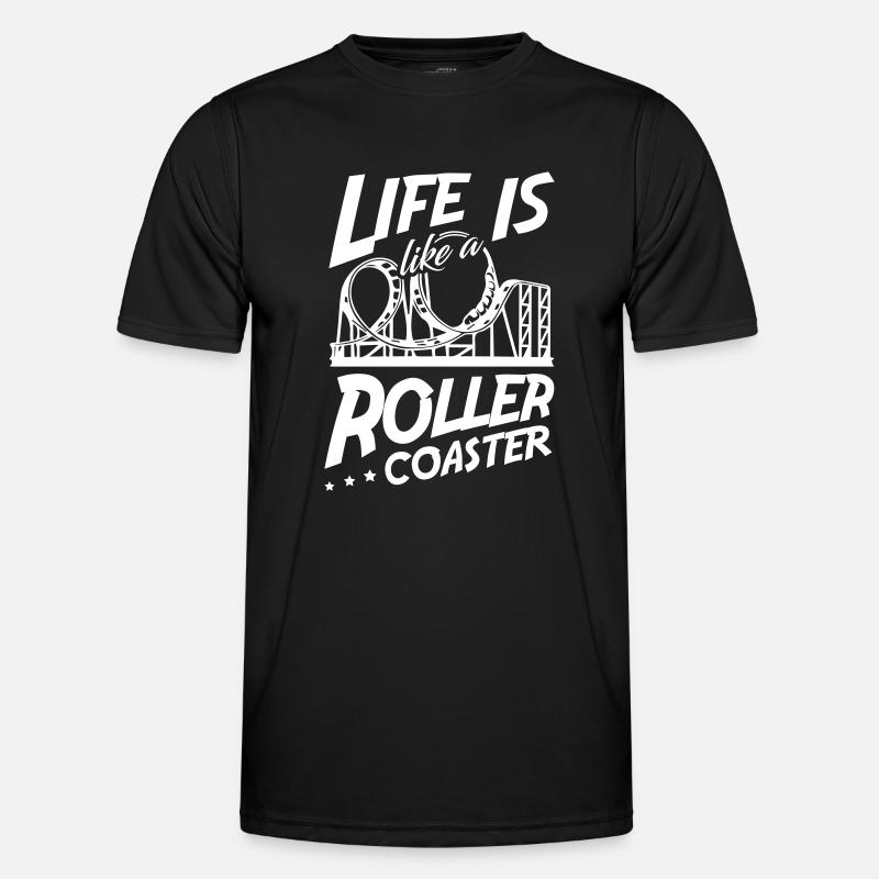 Roller Coaster - Männer Funktions-T-Shirt - Schwarz