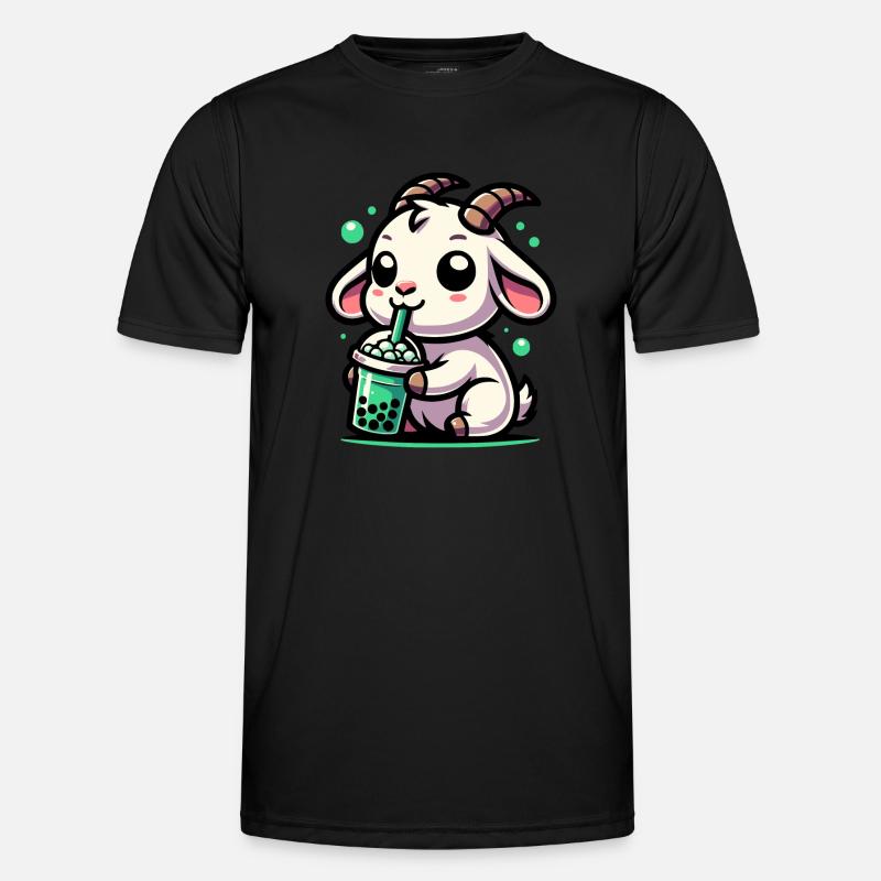 Bubble Tea Goat Boba Tea Kawaii Geschenk Männer Funktions-T-Shirt