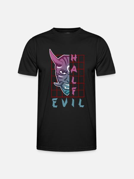 Oni Mask Japan Demon - Men's Functional T-Shirt - black