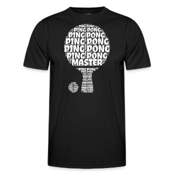 Tischtennisschläger Ping Pong Master Ball - Men's Functional T-Shirt - black - Front - AI Model Male 178 dark (178cm)