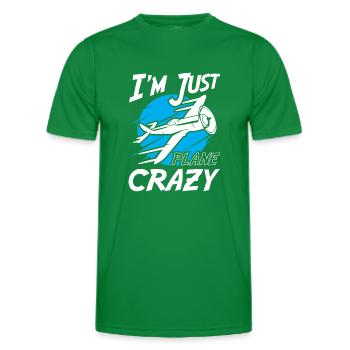 Im Just Plane Crazy - Männer Funktions-T-Shirt - Kelly Green - Vorne - AI Model Male 178 dark (178cm)