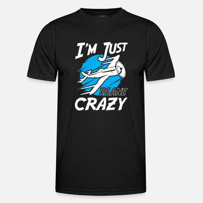 At Just Plane Crazy - Men's Functional T-Shirt - black
