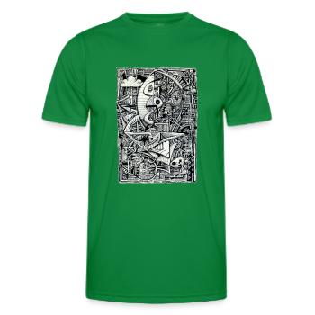 Dreamchamber - Men's Functional T-Shirt - kelly green - Front - AI Model Male 178 dark (178cm)