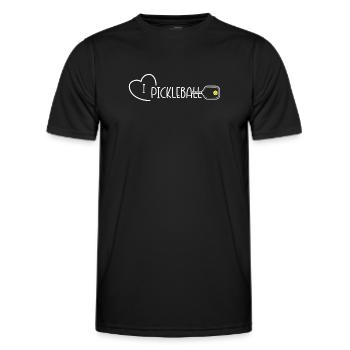 I Love Pickleball Pickle Ball Lover Gift Idea - Men's Functional T-Shirt - black - Front - AI Model Male 178 dark (178cm)