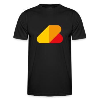 greenwich design da beach life monogram - Men's Functional T-Shirt - black - Front - AI Model Male 178 dark (178cm)