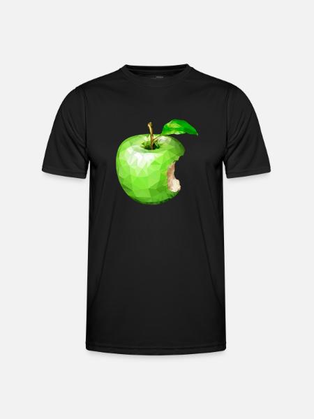 Apfel,Kunst,Obst - Männer Funktions-T-Shirt - Schwarz