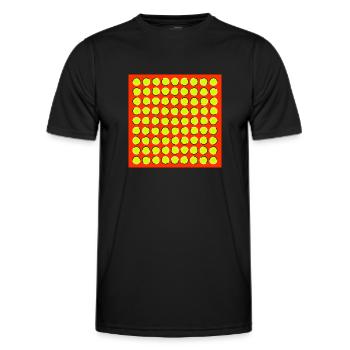 optical illusion - moving circles - Men's Functional T-Shirt - black - Front - AI Model Male 178 dark (178cm)