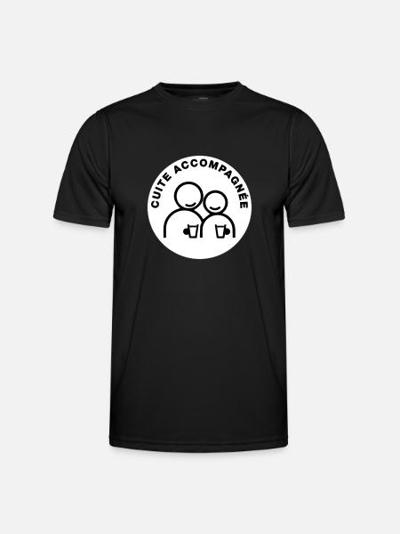 cuite accompagnee - T-shirt sport Homme - noir