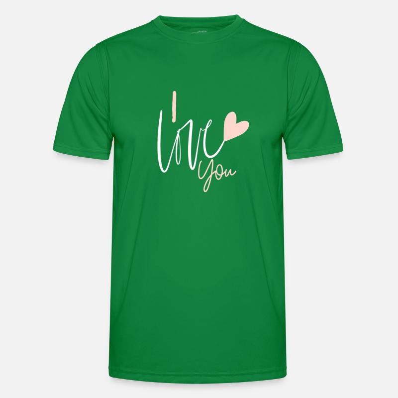 Ich liebe dich Männer Funktions-T-Shirt