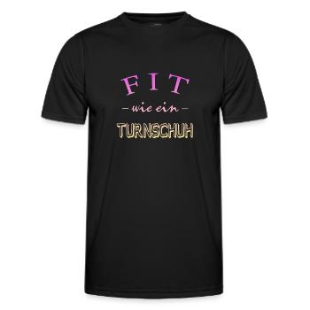 Fit wie ein Turnschuh - Männer Funktions-T-Shirt - Schwarz - Vorne - AI Model Male 178 dark (178cm)