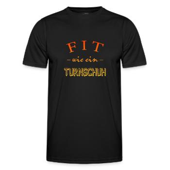 Fit wie ein Turnschuh - Männer Funktions-T-Shirt - Schwarz - Vorne - AI Model Male 178 dark (178cm)