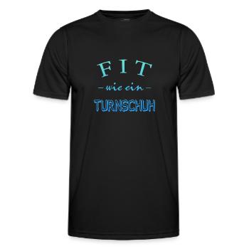 Fit wie ein Turnschuh - Männer Funktions-T-Shirt - Schwarz - Vorne - AI Model Male 178 dark (178cm)