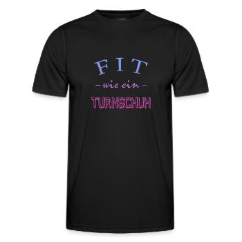 Fit wie ein Turnschuh - Männer Funktions-T-Shirt - Schwarz - Vorne - AI Model Male 178 dark (178cm)
