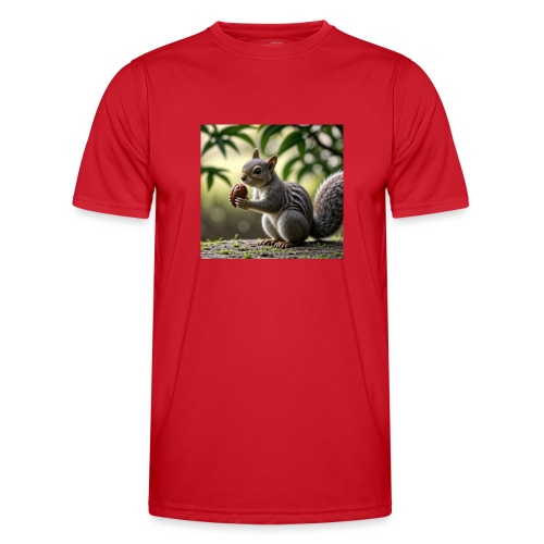 Squirrel with nut - Eichhörnchen mit Nuss - Männer Funktions-T-Shirt