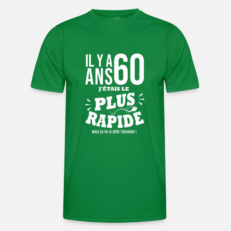 60 ans le plus rapide cadeau 60e anniversaire T-shirt sport Homme