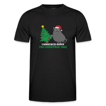 Katzen Geschenk- Weihnachten Geschenk Katze - Männer Funktions-T-Shirt - Schwarz - Vorne - AI Model Male 178 dark (178cm)