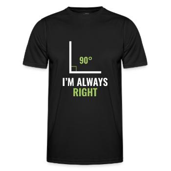 J’ai toujours raison - T-shirt sport Homme - noir - Devant - AI Model Male 178 dark (178cm)