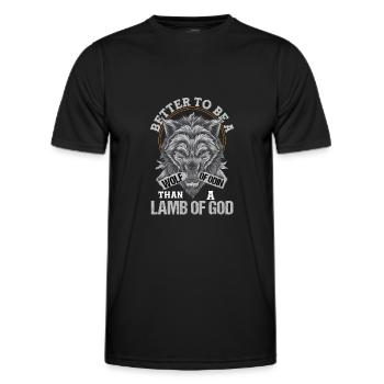 Wikinger Wölfe Odin Walhalla Wolf Skandinavien - Männer Funktions-T-Shirt - Schwarz - Vorne - AI Model Male 178 dark (178cm)