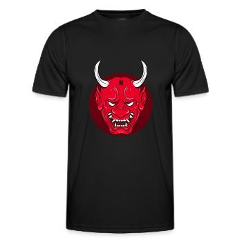 Oni, the Japanese demon - Men's Functional T-Shirt - black - Front - AI Model Male 178 dark (178cm)