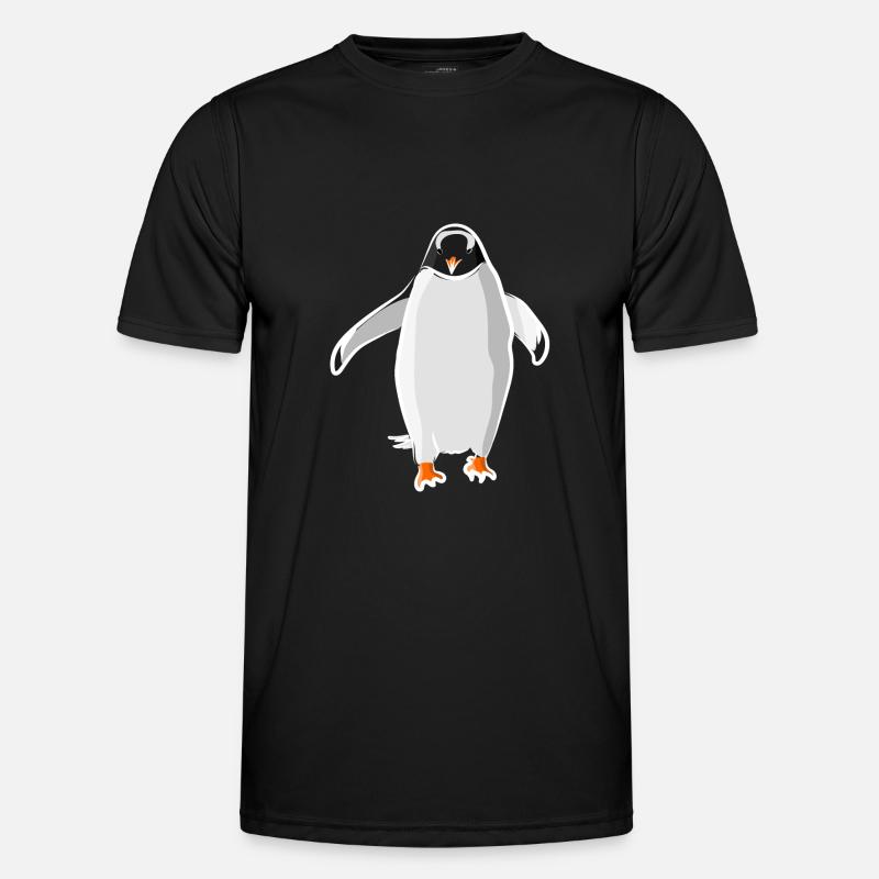 Pinguin - Männer Funktions-T-Shirt - Schwarz