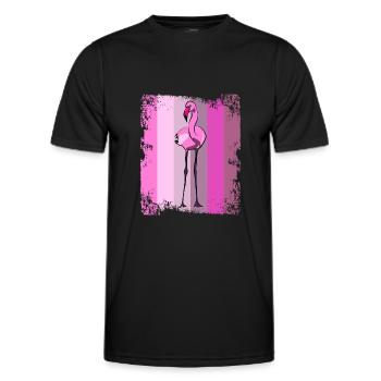 Flamingos Flamingo - T-shirt sport Homme - noir - Devant - AI Model Male 178 dark (178cm)