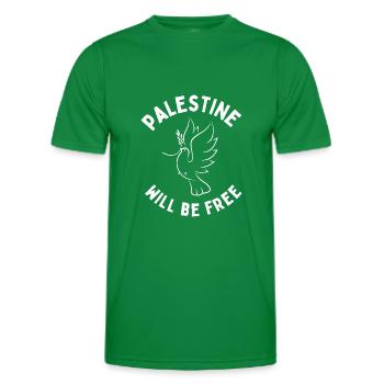 Peace Dove Free Palestine BLM War Peace Gaza Under - Männer Funktions-T-Shirt - Kelly Green - Vorne - AI Model Male 178 dark (178cm)