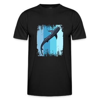 Whale shark shark - Men's Functional T-Shirt - black - Front - AI Model Male 178 dark (178cm)