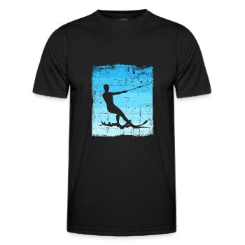 Ski nautique Ski nautique Ski nautique Ski nautique - T-shirt sport Homme - noir - Devant - AI Model Male 178 dark (178cm)