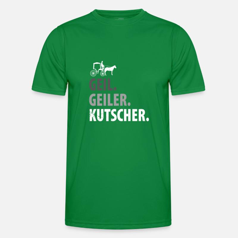 Kutscher Kutsche Pferdekutscher Kutschieren Männer Funktions-T-Shirt